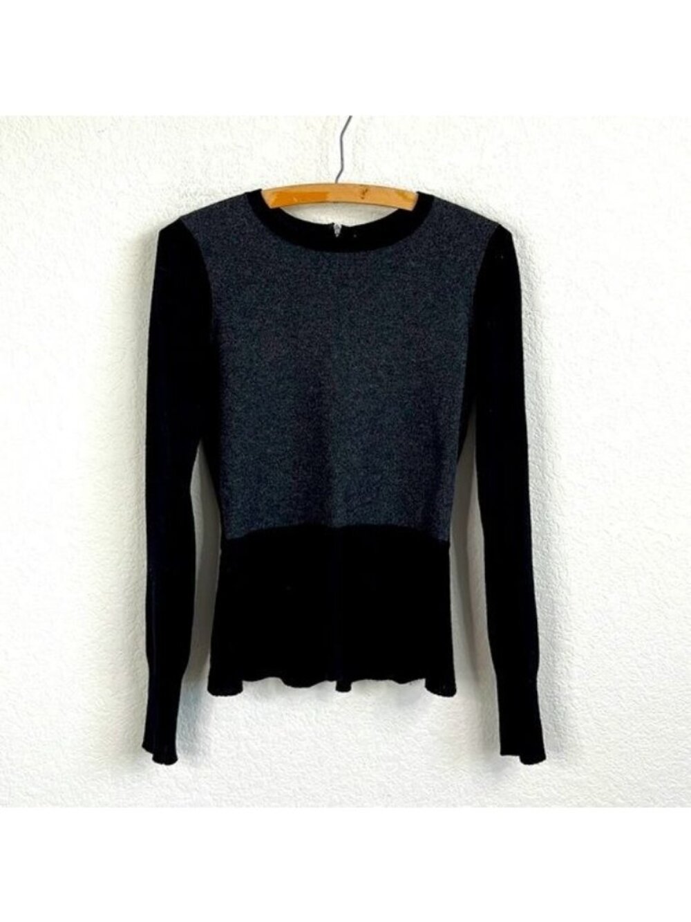 Autumn Cashmere Color Block Peplum Sweater